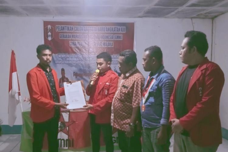 Ketua DPD GMNI NTT Serahkan SK DPC Caretaker GMNI Kabupaten Malaka