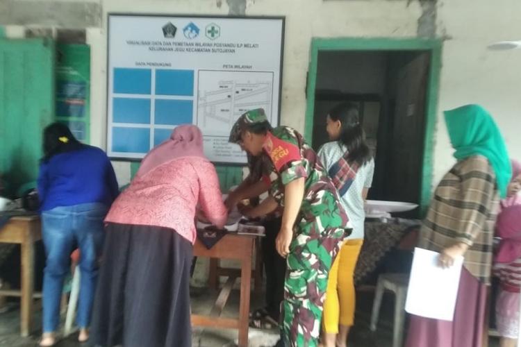 Upaya Babinsa Kelurahan Jegu Dalam Pencegahan Stunting Bersama Bidan Dan Kader Posyandu
