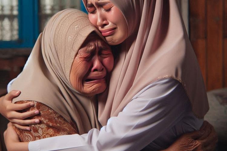 Pelukan di Pekarangan Rumah