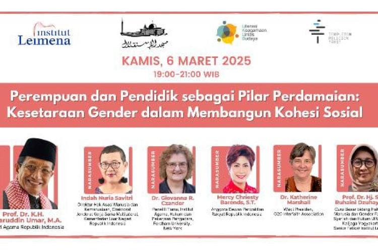 Perempuan dan Pendidik sebagai Pilar Perdamaian: Kesetaraan Gender dalam Membangun Kohesi Sosial 